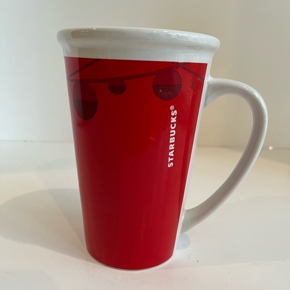 Starbucks Christmas Ornament Tall Ceramic Mug. - Picture 1 of 6